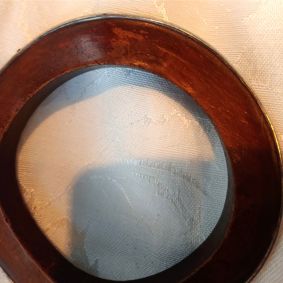 Silpada Rosewood Wavy Bangle Bracelet .925 Sterling Silver Edge Wood Jewelry - Picture 5 of 11